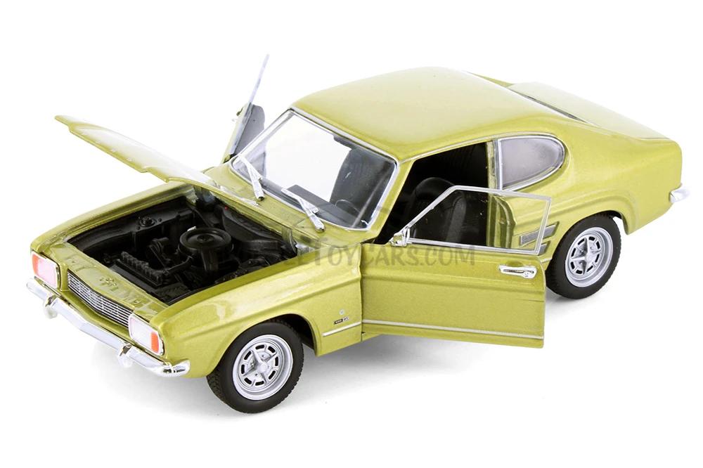 1969 Ford Capri Hard Top, Green - Welly 24069/4D - 1/24 Scale Diecast Model Toy Car