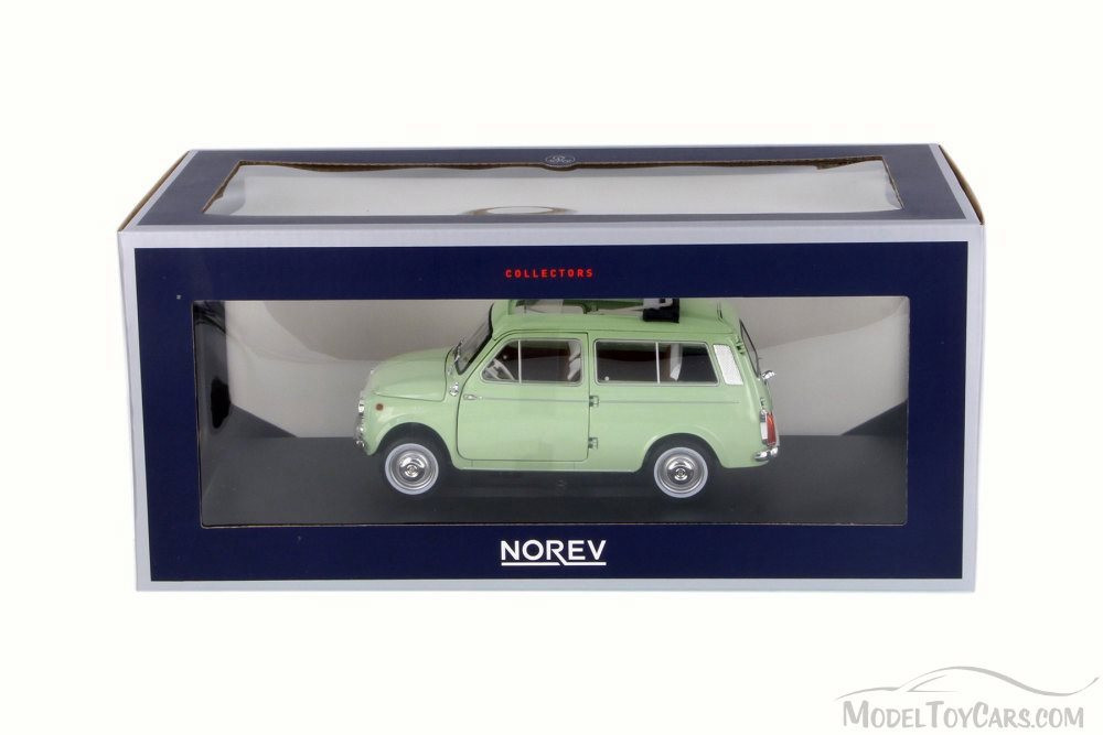 1962 Fiat 500 Giardiniera, Light Green - Norev 187723 - 1/18 Scale