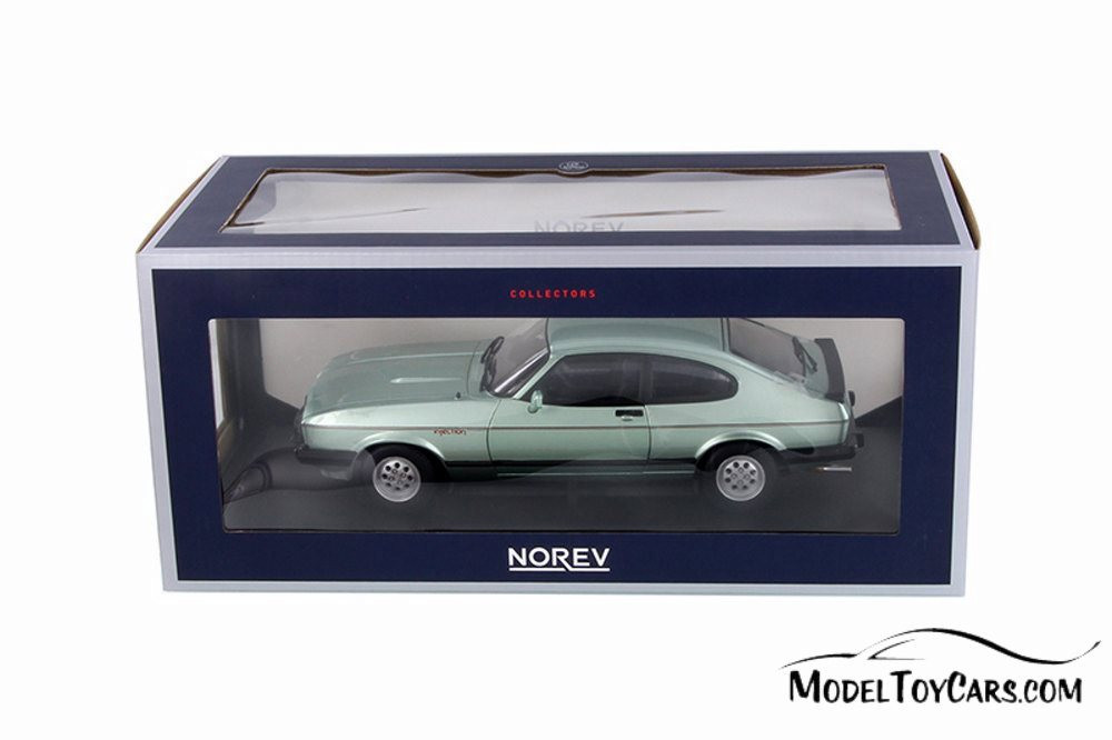 1982 Ford Capri MK.III 2.8 Injection Coupe, Light Green Metallic - Norev  182719 - 1/18 Diecast Car