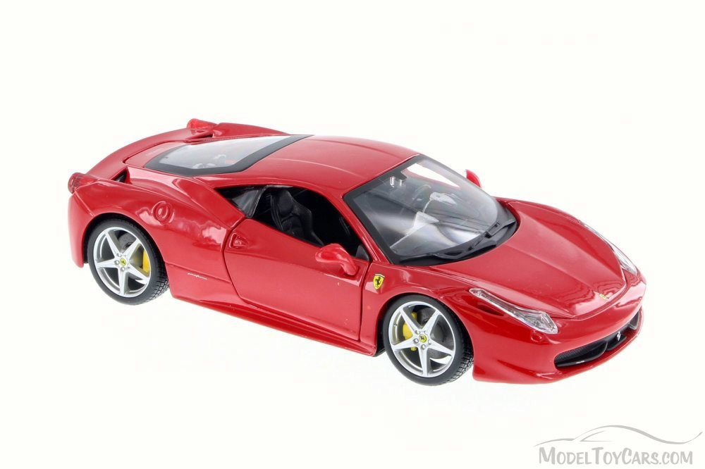 Ferrari 458 Italia, Red - Bburago 26003D - 1/24 Scale Diecast