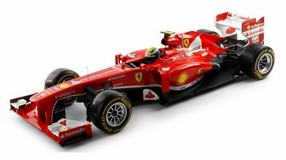 2013 - Ferrari F138 - F. Mass #4, Red - Mattel Hot Wheels BCK15 - 1/18  Scale Diecast Model Toy Car