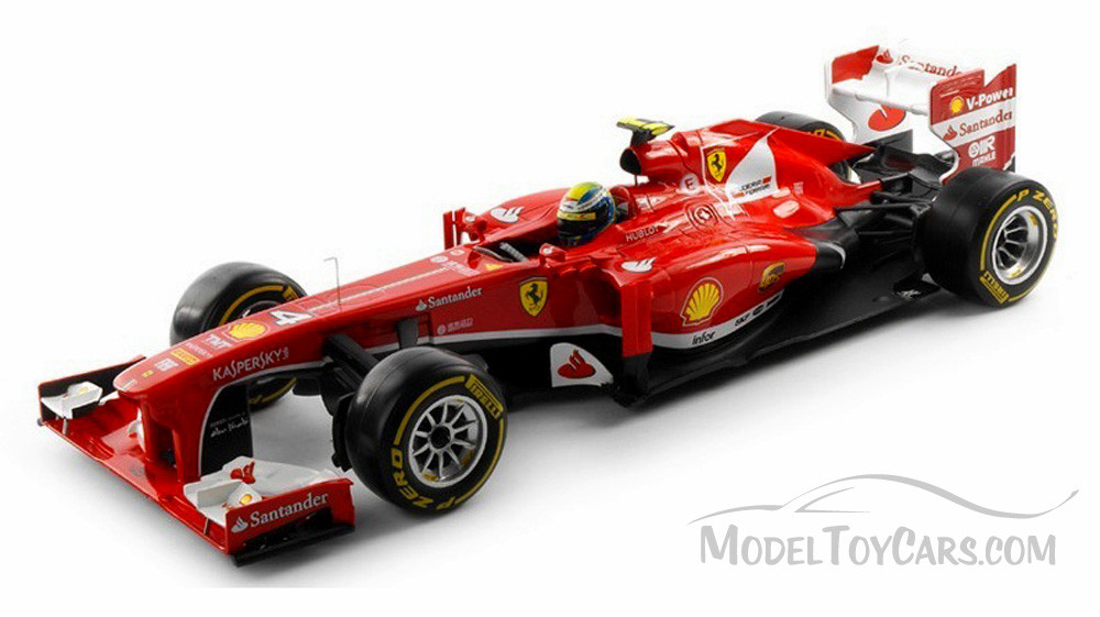 2013 - Ferrari F138 - F. Mass #4, Red - Mattel Hot Wheels BCK15 - 1/18 Scale Diecast Model Toy Car