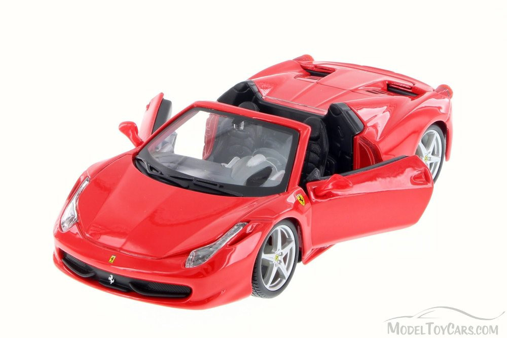 Ferrari 458 Spider, Red - Bburago 26017D - 1/24 Scale Diecast Car (Brand New, but NOT IN BOX)