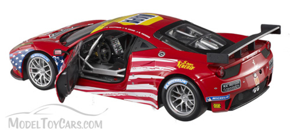 2012 - Ferrari 458 Italia GT2 - AF Corse, Red - Mattel Hot Wheels BCT78 -  1/18 Scale Diecast Car