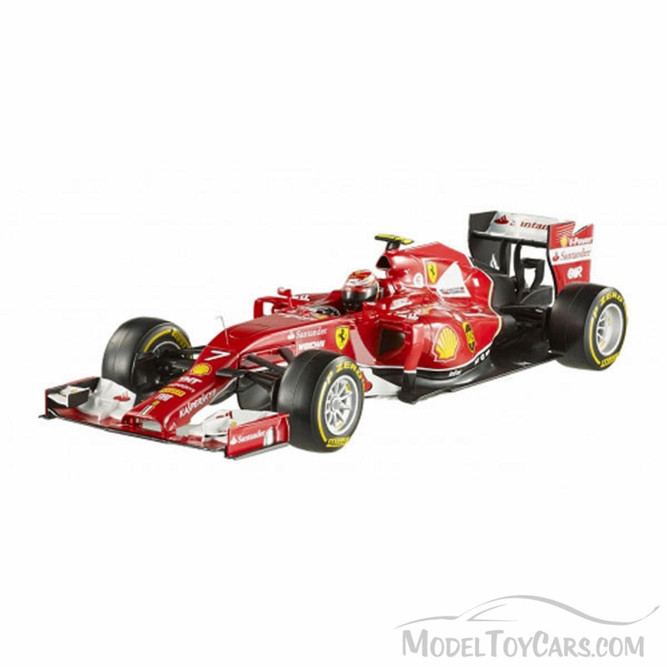2014 Ferrari F2014 K. Raikkonen #7, Red - Mattel Hot Wheels Racing BLY68 - 1/18 Scale Diecast Model Car