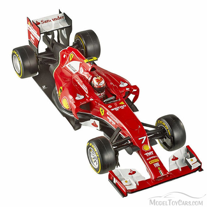 2014 Ferrari F2014 K. Raikkonen #7, Red - Mattel Hot Wheels Racing BLY68 -  1/18 Scale Diecast Model Car