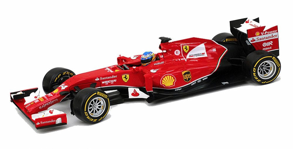 2014 Ferrari F2014 F. Alonso #14, Red - Mattel Hot Wheels Racing BLY67 - 1/18 Scale Diecast Model Car