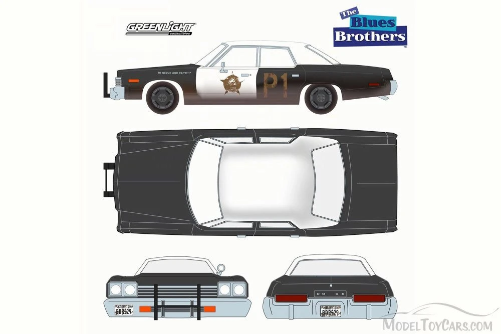 AUTOWORLD AWSS133/06 DODGE - Monaco Bluesmobile With The Horn On The Roof 1974 EUR 202,81 - FR