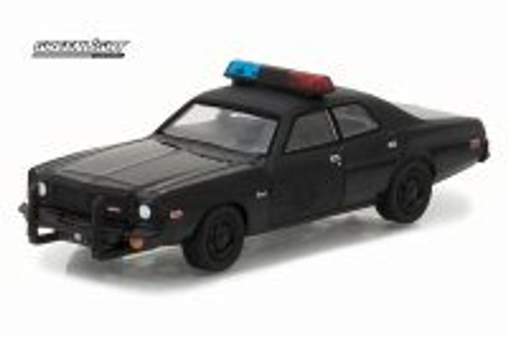 1976 Dodge Coronet Police Car, Black - Greenlight 27930C/48 - 1/64 Scale Diecast Model Toy Car