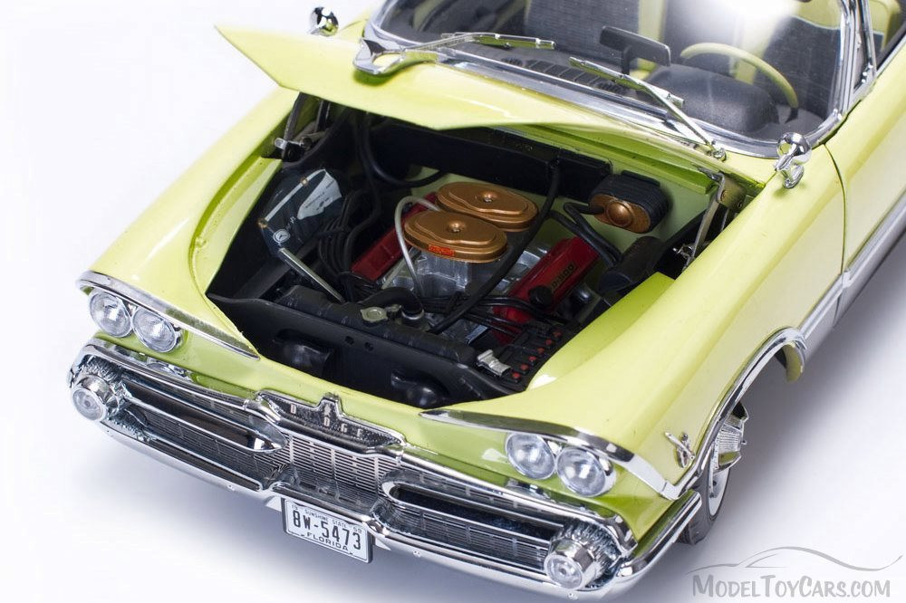 1959 Dodge Custom Royal Lancer Convertible (Top Down), Canary Yellow w/ Black Trim - Sun Star 5473 - 1/18 Scale Diecast Model Toy Car