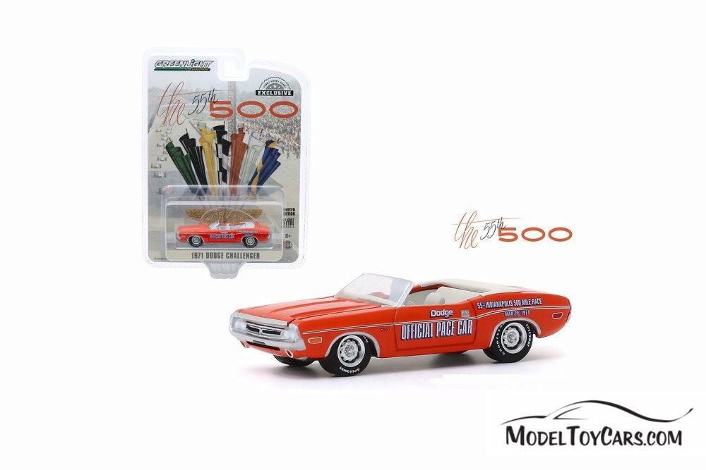 1971 Dodge Challenger Convertible, 55th Indy 500 Mile Race30144/48-1/64 scale Diecast Model Toy Car