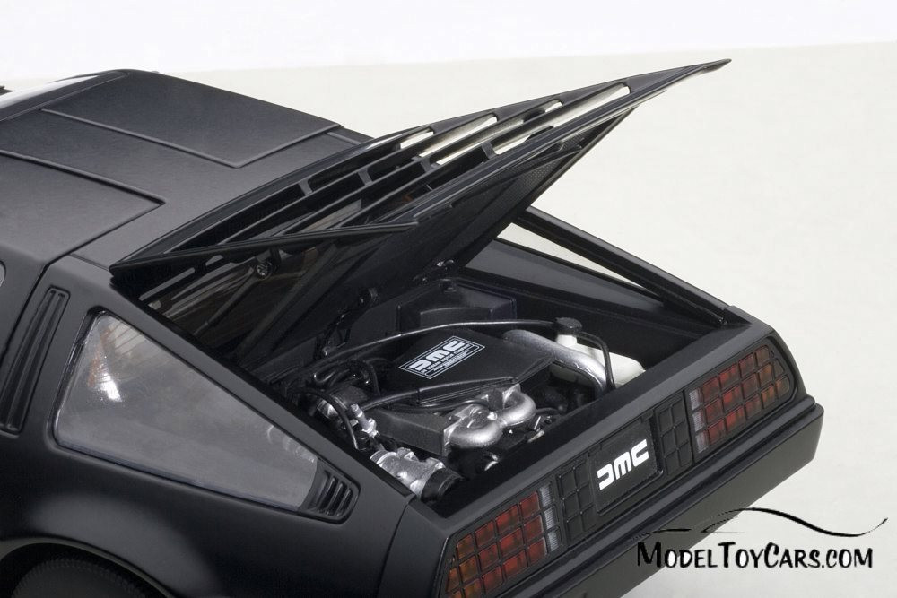 DeLorean DMC 12, Matte Black - AUTOart 79912 - 1/18 Scale Diecast