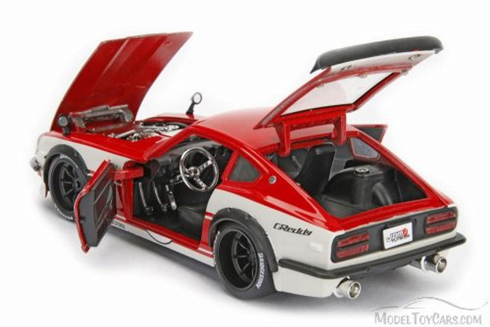 1972 Datsun 240Z Hard Top, Red w/ White - Jada 99102DP1 - 1/24