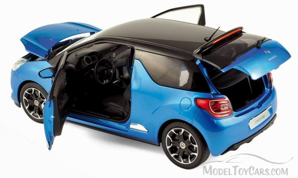 2011 Citroen DS3, Belle Blue - Norev 181539 - 1/18 Scale Diecast Model Toy Car