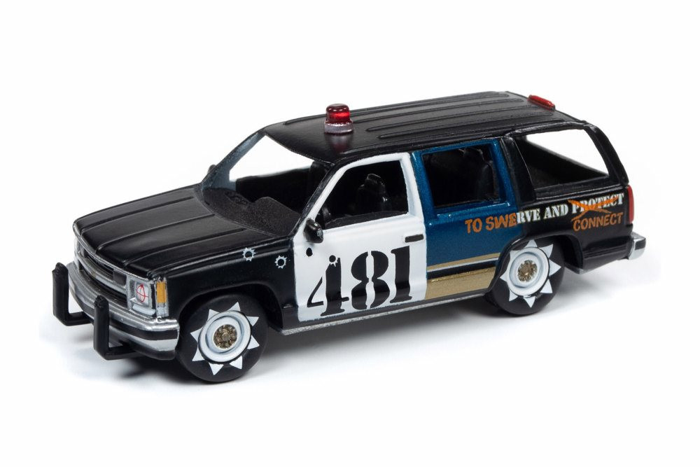 ミニカー Jonny Lightning 1/64 1997 Chevy Tahoe Johnny Lightning 1997 Chevy Tahoe w/Camper Trailer (Police