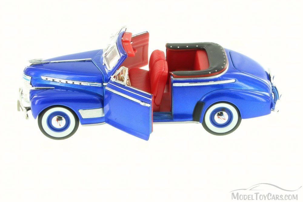 1941 Chevy Special Deluxe Convertible, Blue - Welly 22411 - 1/24 scale Diecast Model Toy Car (Brand New, but NOT IN BOX)