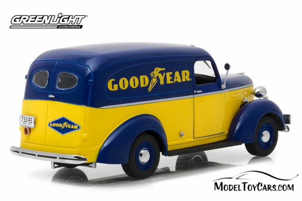 1939 Chevy Panel Truck, Good Year Tires - Greenlight 18243 - 1/24 scale Diecast Model Toy Car