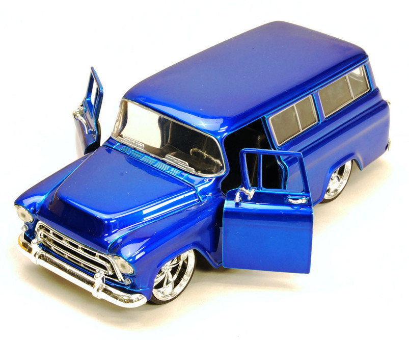 1957 Chevy Suburban, Blue - Jada Toys Bigtime Kustoms 50267