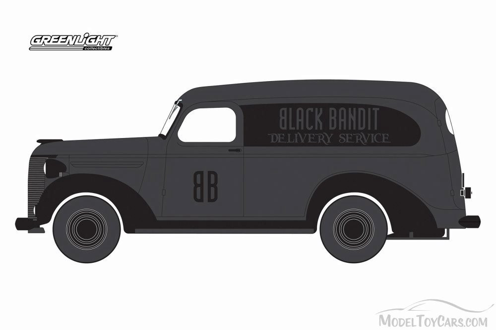 1939 Chevy Panel Truck, Black - Greenlight 27930F/48 - 1/64 Scale Diecast Model Toy Car