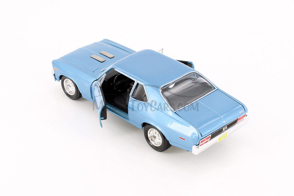 1970 Chevrolet Nova SS Coupe Hard Top, Blue - Maisto 31262 - 1/24