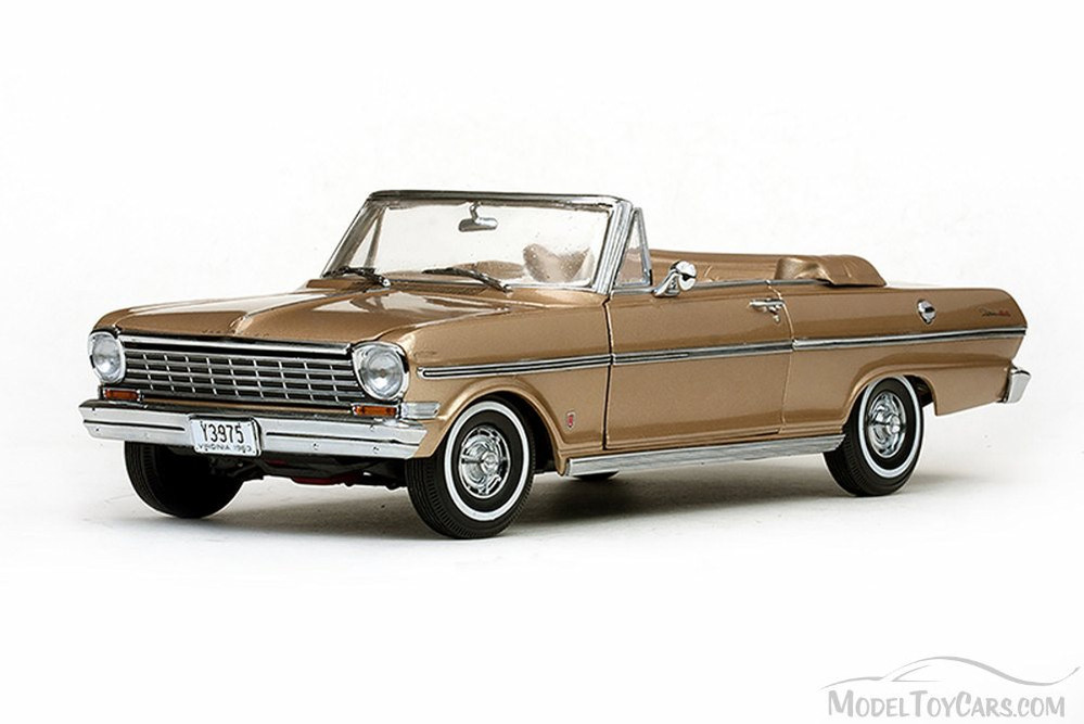ミニカー 1963 Chevrolet Nova Die-Cast Model 1963 Chevrolet Nova Open Convertible, Saddle Tan - Sun Star 3975