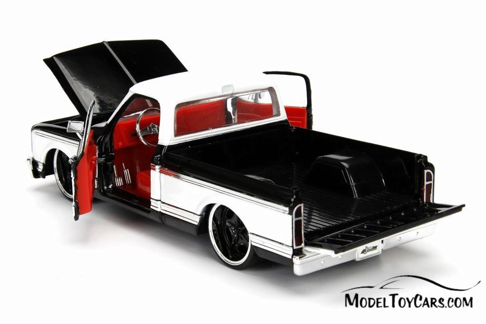 1972 Chevy Cheyenne, Black w/ White - Jada 99048DP1 - 1/24