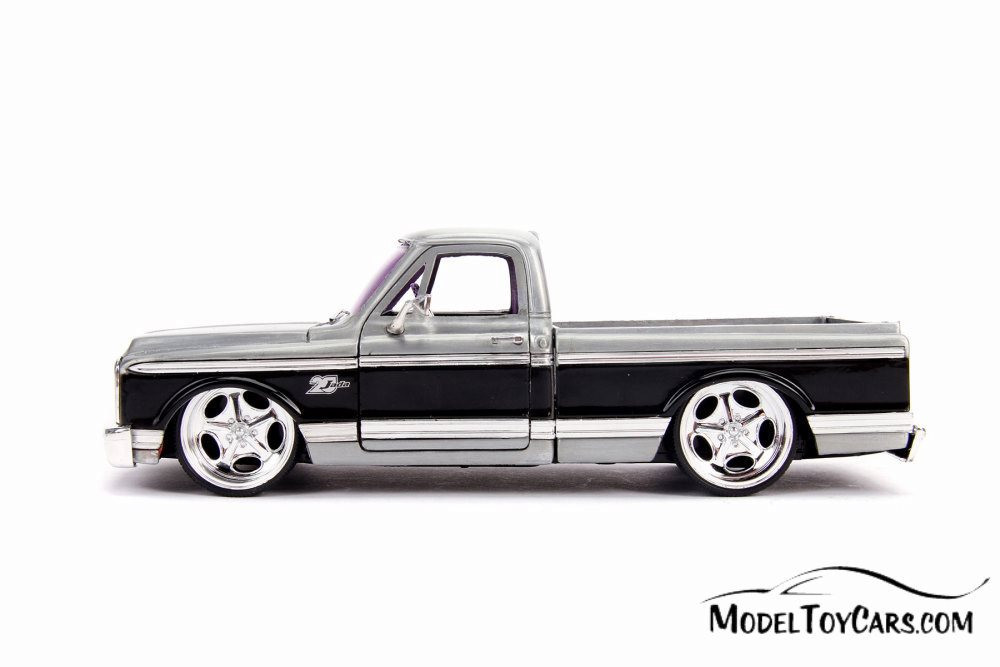 1972 Chevy Cheyenne Pick Up Truck with Mosaic Tile, Silver and