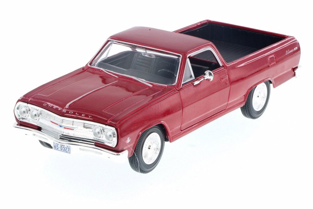 1965 Chevy El Camino, Metallic Red - Maisto 34977 - 1/24 Scale Diecast Model Toy Car