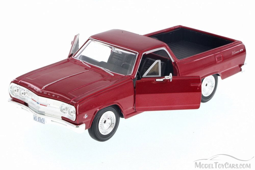 1965 Chevy El Camino, Metallic Red - Maisto 34977 - 1/24 Scale Diecast Model Toy Car