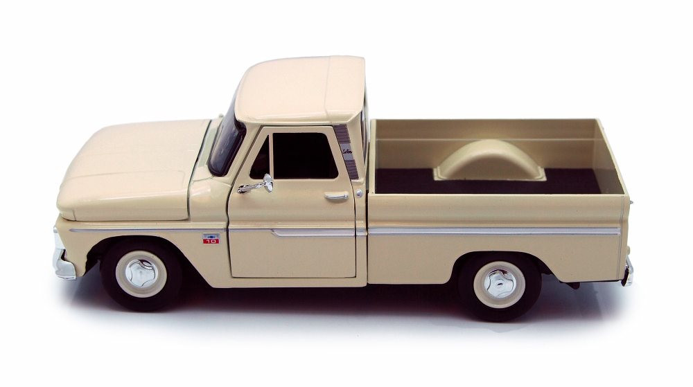 1966 Chevrolet C-10 Fleetside Pick-up, Cream - Motormax 73355 - 1/24 Scale Diecast Model Toy Car