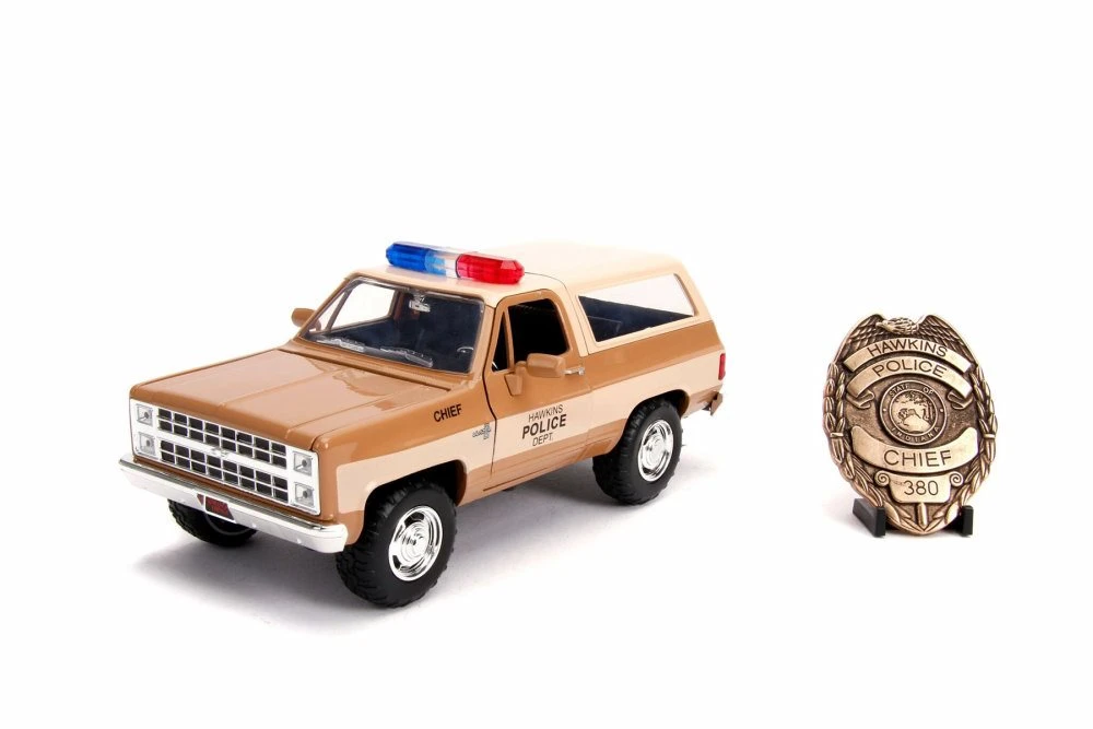 Chevy Blazer w/Police Badge, Stranger Things- Hopper's Police Car - Jada 31111 - 1/24 Diecast Car
