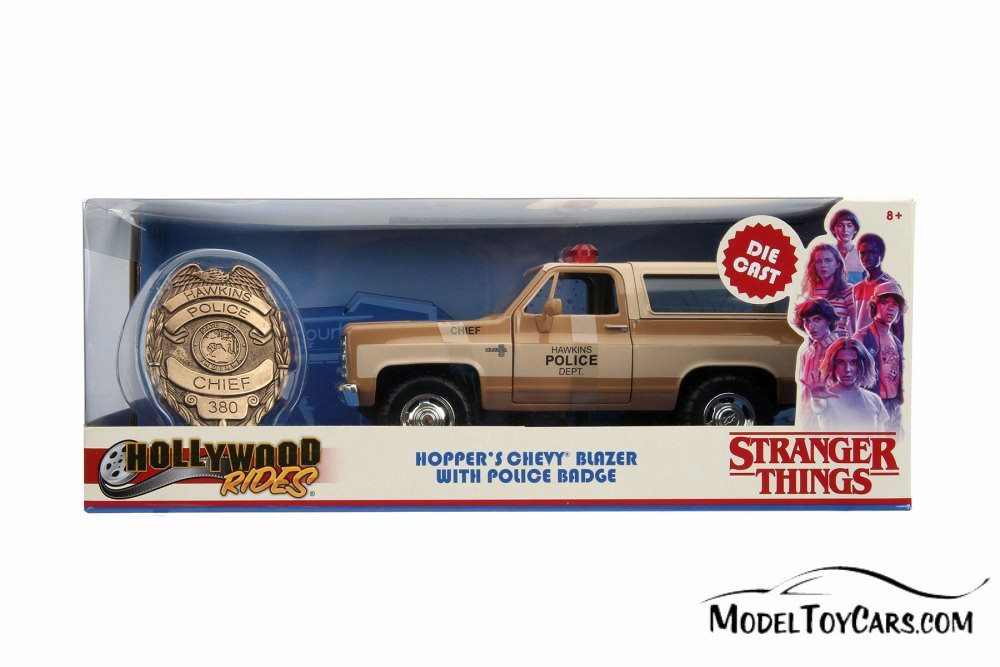 Chevy Blazer w/Police Badge, Stranger Things- Hopper's Police Car - Jada  31111 - 1/24 Diecast Car