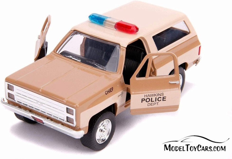 Chevy Blazer Hawkins Police Dept, Stranger Things - Hopper's - Jada 31114 - 1/32 scale Diecast Model Toy Car