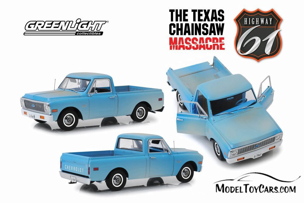 1971 Chevy C-10 Pickup Truck, The Texas Chainsaw Massacre - Greenlight HWY18014 - 1/18 Diecast Car