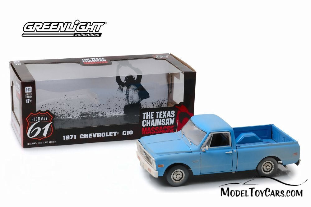 1971 Chevy C-10 Pickup Truck, The Texas Chainsaw Massacre - Greenlight  HWY18014 - 1/18 Diecast Car