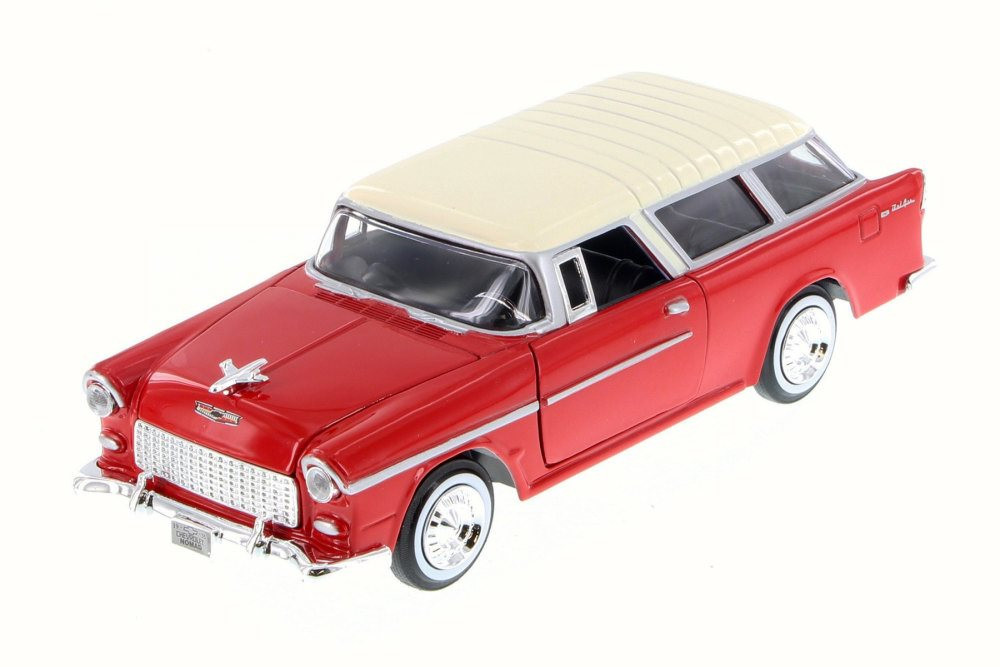 1955 Chevy Belair Nomad, Red - Motor Max 73248WB - 1/24 Scale