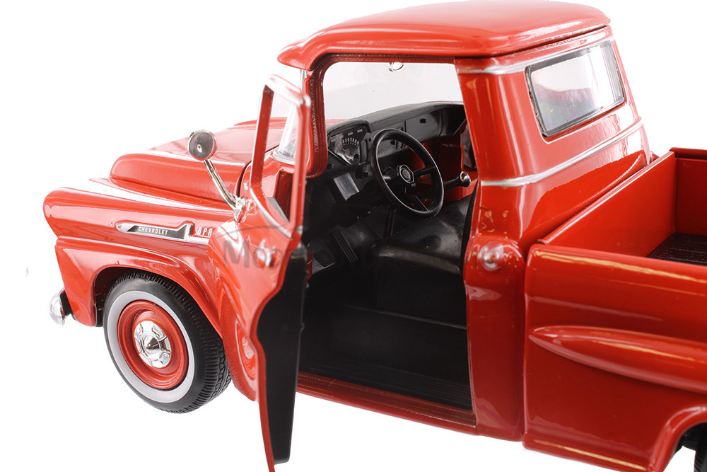 1958 Chevy Apache Fleetside Pickup Truck, Orange - Motormax