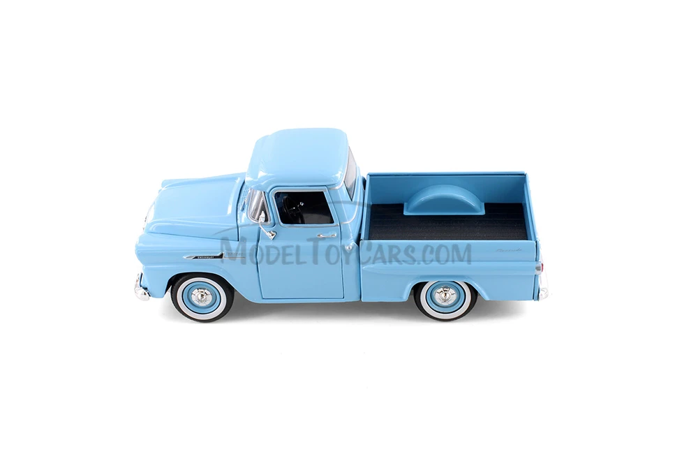 1958 Chevy Apache Fleetside Pickup Truck, Light- Motormax 79311 - 1/24 scale Diecast Model Toy Car