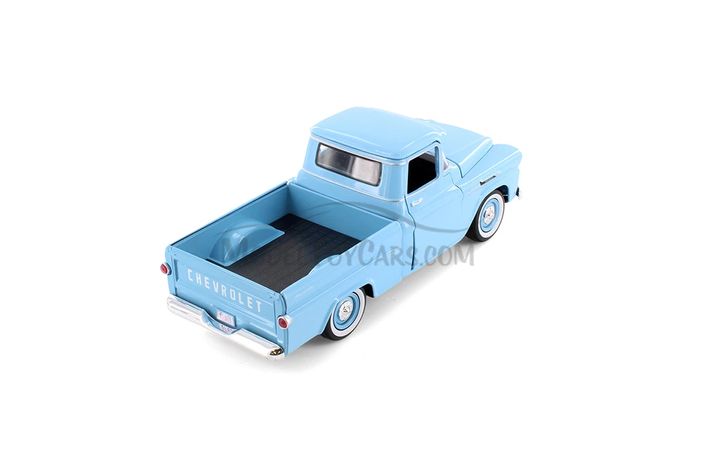 1958 Chevy Apache Fleetside Pickup Truck, Light- Motormax 79311 - 1/24 scale Diecast Model Toy Car