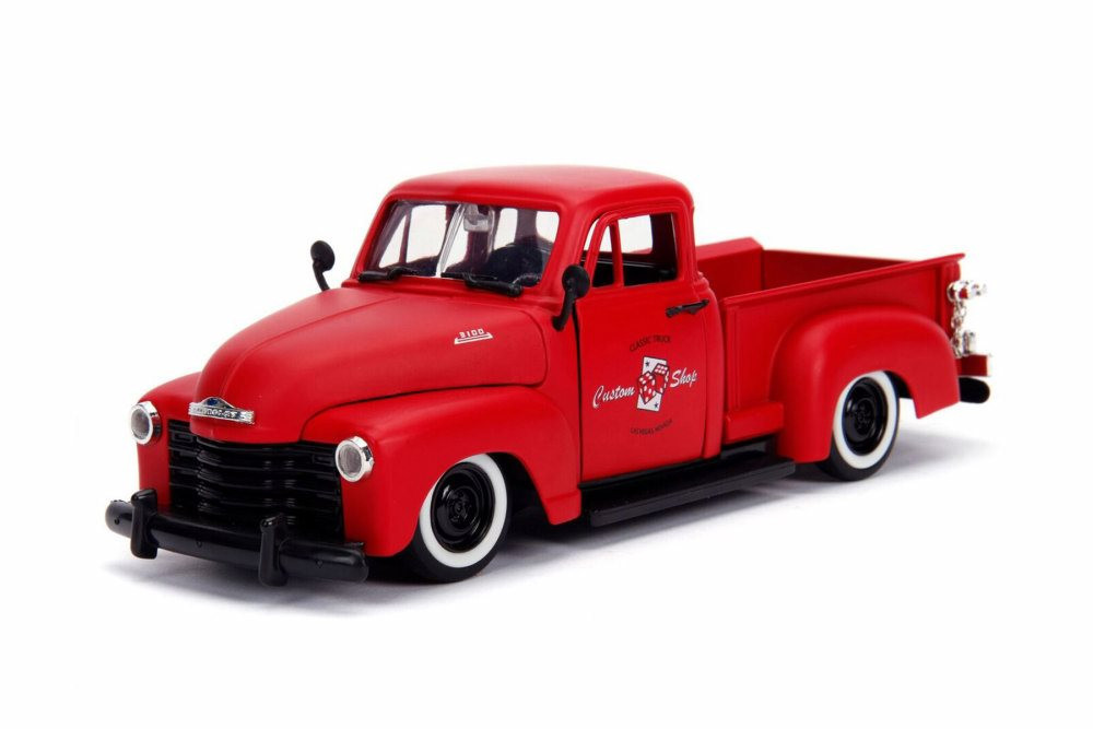 ウェリー 1/24 1953 シボレー 3100 ピックアップ - RED 1953 Chevrolet 3100 Pickup Truck Lowrider Red Metallic and