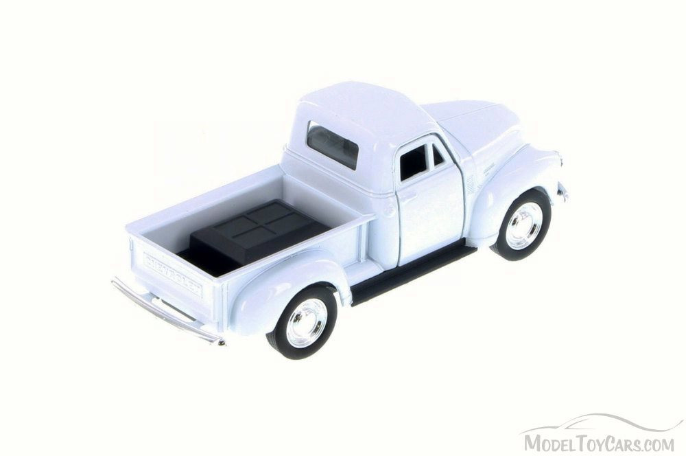 Chevy 3100 Pick Up Truck, White - Welly 43708D - 1/34 Scale Diecast Model Toy Car