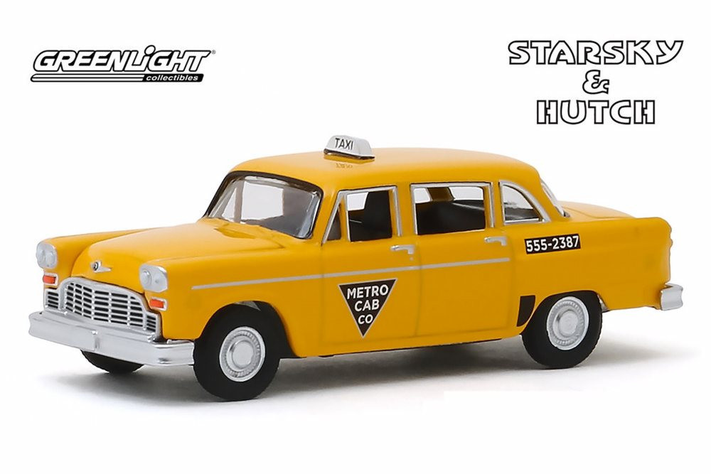 1968 Checker Taxi 'Metro Cab Co.', Starsky and Hutch - Greenlight 44855C - 1/64 scale Diecast Car