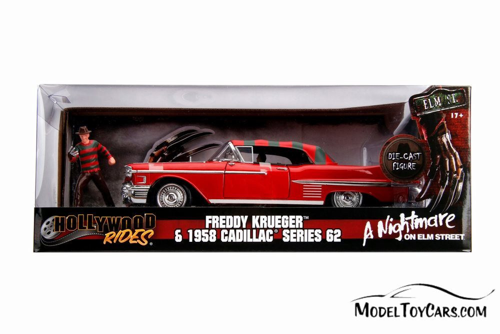 ミニカー 1:24 1958 Cadillac Series 62 w/FREDDY Nightmare on Elm Street Die-Cast 1958 Cadillac Series 62