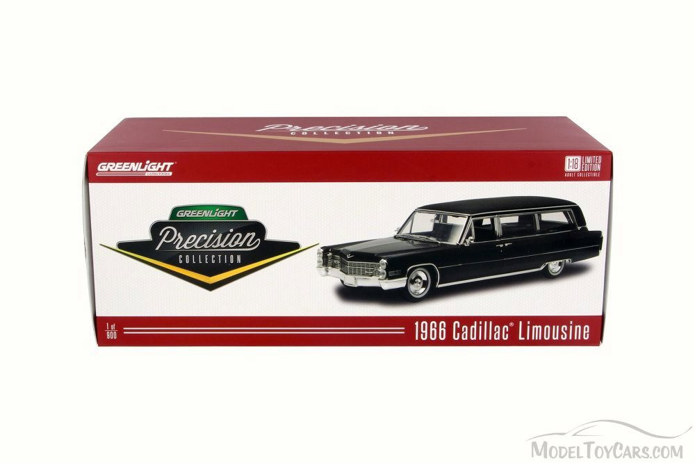 1966 Cadillac S&S Limousine, Black - Greenlight 18002 - 1/18