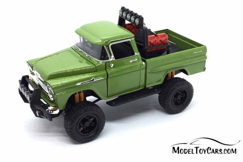 1958 Chevy Apache Fleetside Pickup Truck, Green - Motor Max