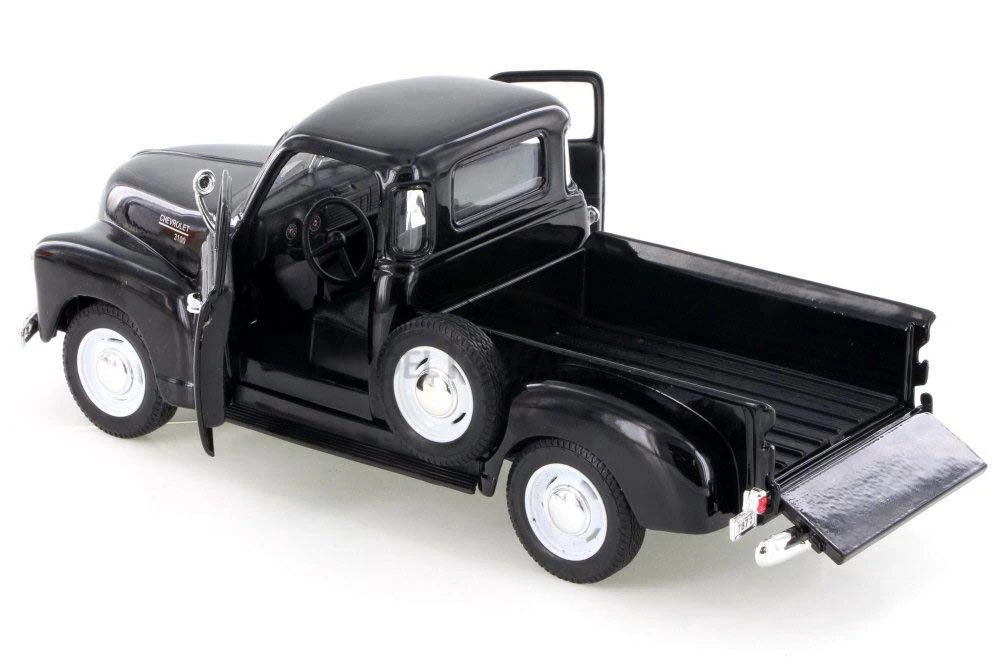 1953 Chevy 3100 Pick Up Truck, Black - Welly 22087/4D - 1/24 Scale Diecast Model Toy Car
