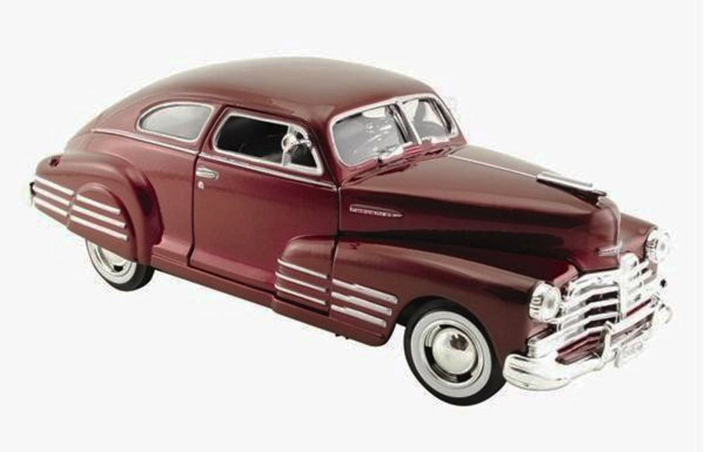 1948 Chevrolet Aerosedan Fleetline, Burgundy - Showcasts 73266 - 1/24 Scale Diecast Model Toy Car