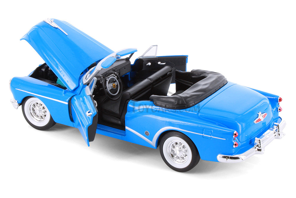 1953 Buick Skylark Open Convertible, Blue - Welly 24027C/H/4D - 1/24 Scale Diecast Model Toy Car