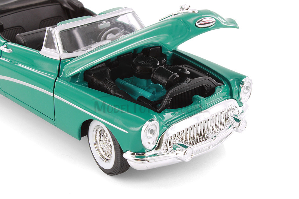 1953 Buick Skylark Opened Convertible, Turquoise Green - Welly 24027C/H/4D - 1/24 Scale Diecast Model Toy Car