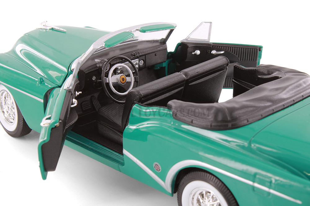 1953 Buick Skylark Opened Convertible, Turquoise Green - Welly 24027C/H/4D - 1/24 Scale Diecast Model Toy Car